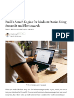Build A Search Engine For Medium Stories Using Streamlit and Elasticsearch - by ChiaChong - Better Programming