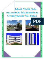 Mana Marii Walii Gala Dhimmoota Islaamummaa Oromiyaatiin Wal Baraa