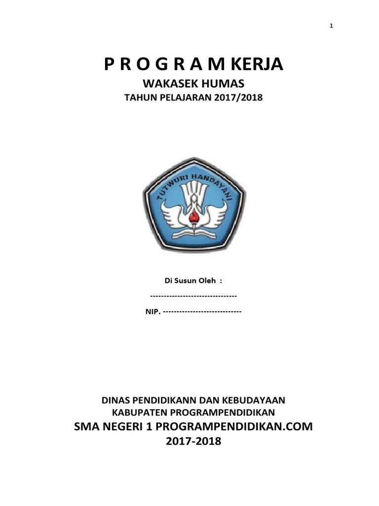 Program Kerja Humas SMA 2017/2018 | PDF | Ilmu Sosial