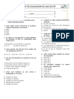 Test de Evaluacion de Uso Epp. - PLP - 2023-K2 Seguridad