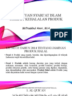 Materi 1 - Ketentuan Syari'at Islam Terkait Kehalalan Produk