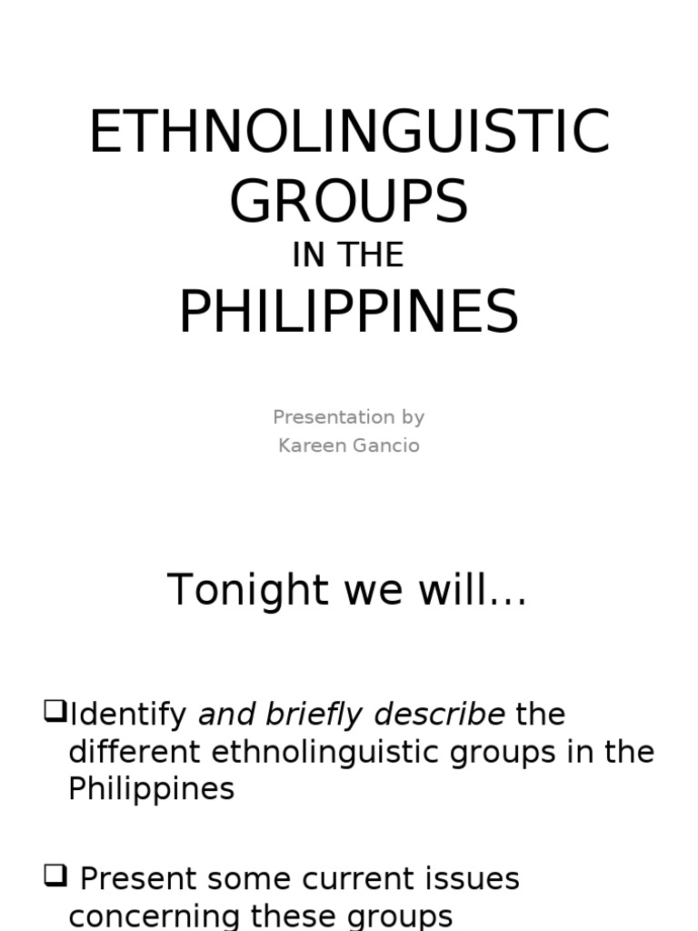 Ethnolinguistic Groups in the Philippines | PDF | Ethnicity | Ethnic Groups