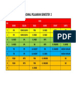 Jadwal Pelajaran Semester 2