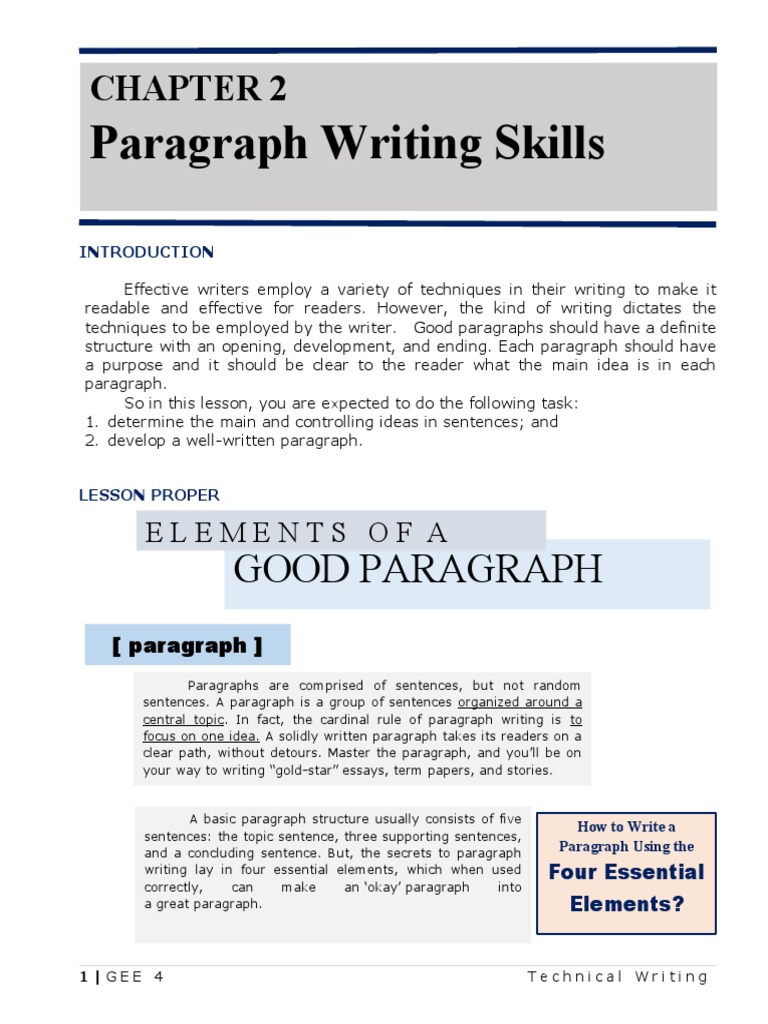 Mastering Paragraph Writing Skills | PDF | Paragraph | Essays