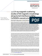 Soft X-Ray Magnetic Scattering Studies of 3D Magnetic Morphology Along Buried Interfaces in Nife/ Copd/Nife Nanostructures