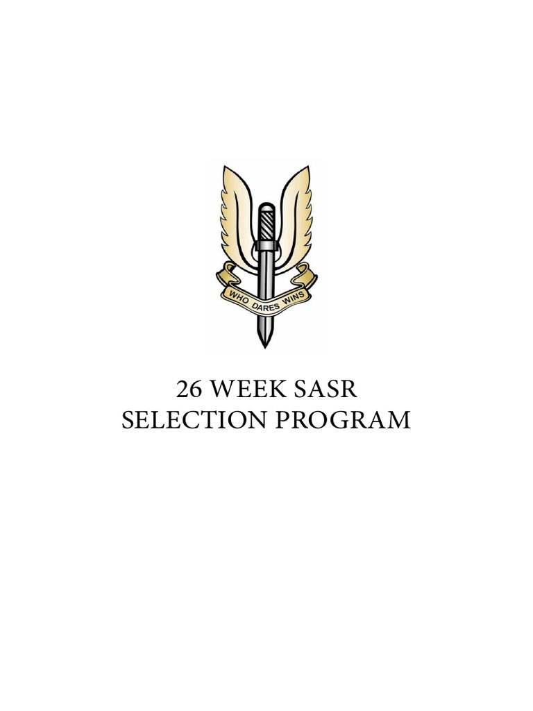 26-Week SASR Selection Training Program | PDF | Strength Training | Running