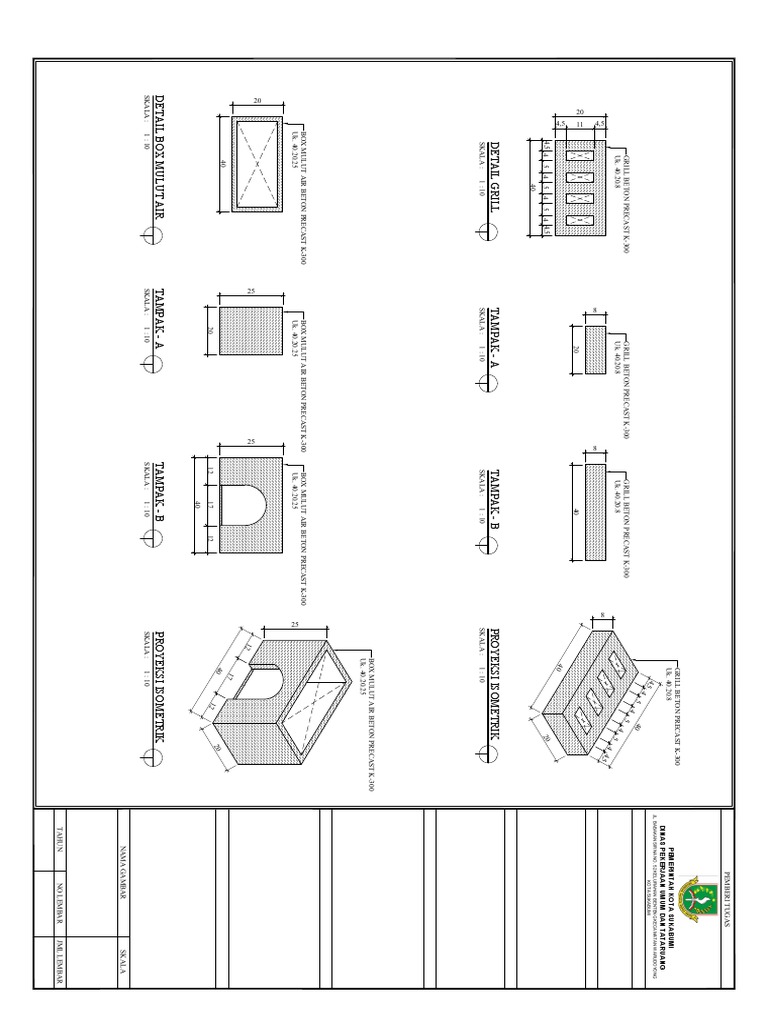 Desain Grill dan Inlet Beton Precast | PDF