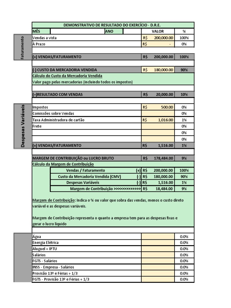 Dre - Demonstrativo de Resultados Do Exercício | PDF | Dinheiro ...