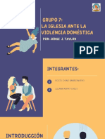 Exposición de Psicologia Ministerial, Tema 7 LA IGLESIA ANTE LA VIOLENCIA DOMÉSTICA