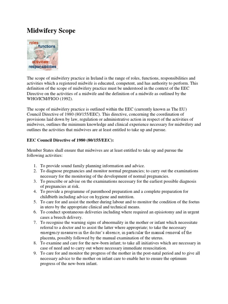 Midwifery Scope Midwife Midwifery