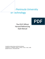 Cput Referencing Format
