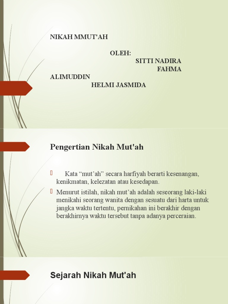 Nikah Mut'ah dan Nikah Wisata | PDF