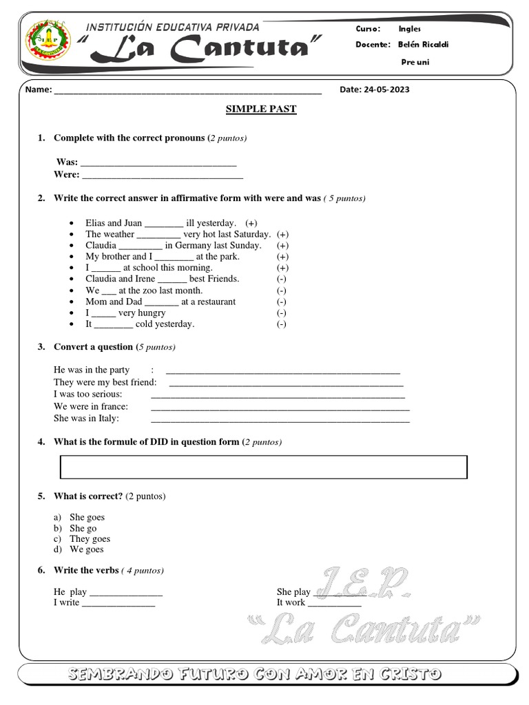 WH Questions in Simple Past | PDF