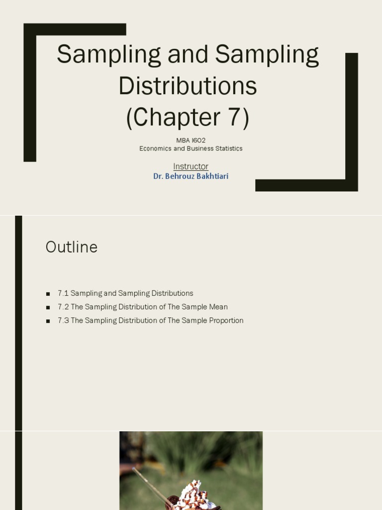 CH7 - Sampling and Sampling Distributions | PDF | Probability ...