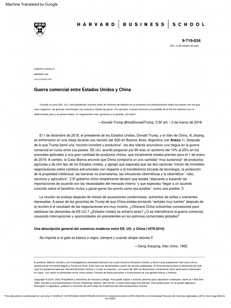 The US China Trade War | PDF | Donald Trump | Gobierno americano