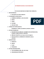 Esquema Final Plan de Negocio