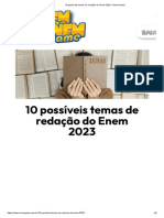 10 Possíveis Temas de Redação Do Enem 2023 - Enem Game