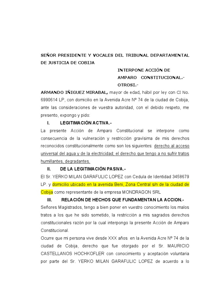 Amparo Iñiguez Nortex | PDF | Derecho Constitucional | Gobierno