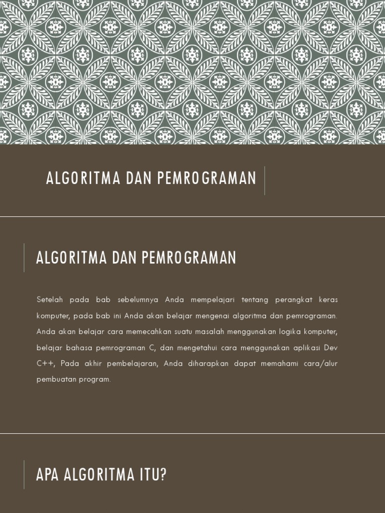 Materi X Algoritma Dan Pemrograman | PDF