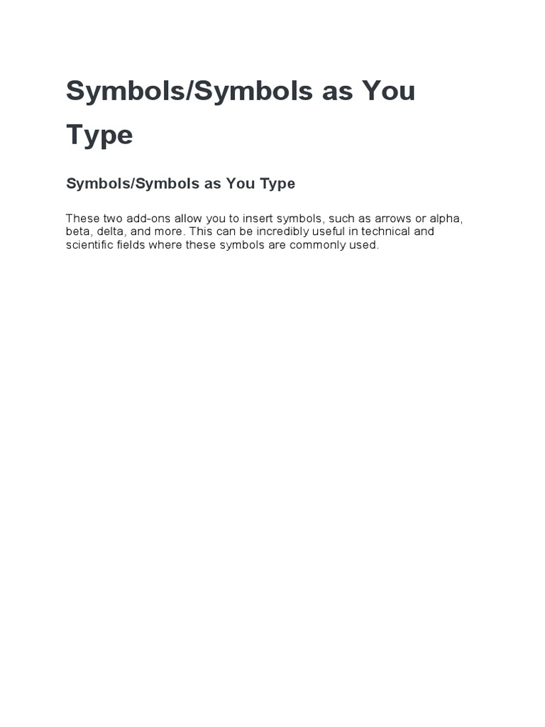 Symbols/Symbols As You Type _ Symbols ☯ Emoji – KXRDZ