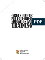 Green Paper Post School Education and Training