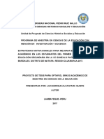 Proyecto de Tesis Estrategias Motivacionales Unprg - Cajamarca