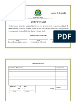 ANEXO IV - Certificado Frente e Verso