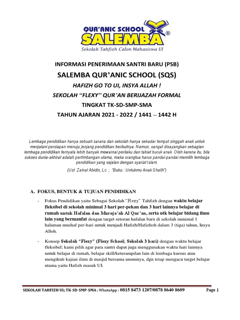 Info PSB Sqs 2021-2022 | PDF