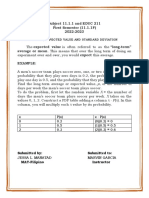 Topic 14 Mean, Expected Value and Standard Deviation