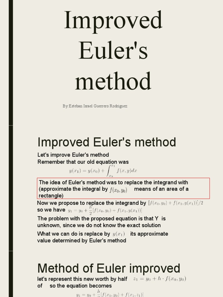 Euler s method and runge kutta method pdf computational science