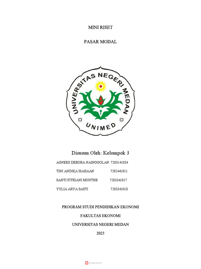 Struktur Mini Riset Pasar Modal | PDF