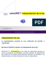 1 Civil UNIDAD 1 INTERPRETACION DE LA LEY