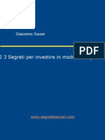 TRE SEGRETI PER VINCERE in BORSA Investimento