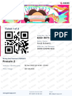 (Event Ticket) Presale 2 - Thirty One Festival (TOFEST) - 1 36181-EA946-603