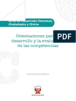 Orientaciones para El Desarrollo y La Evaluación de Las Competencias. Área de Desarrollo Personal, Ciudadanía y Cívica