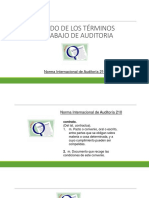 Isa 210 Acuerdo de Los Términos Del Encargo de Auditoría