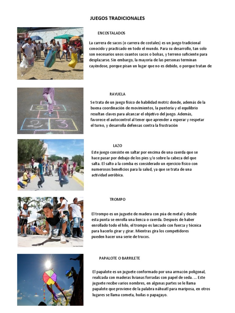 10 Juegos Tradicionales y sus Reglas | PDF | Cometa