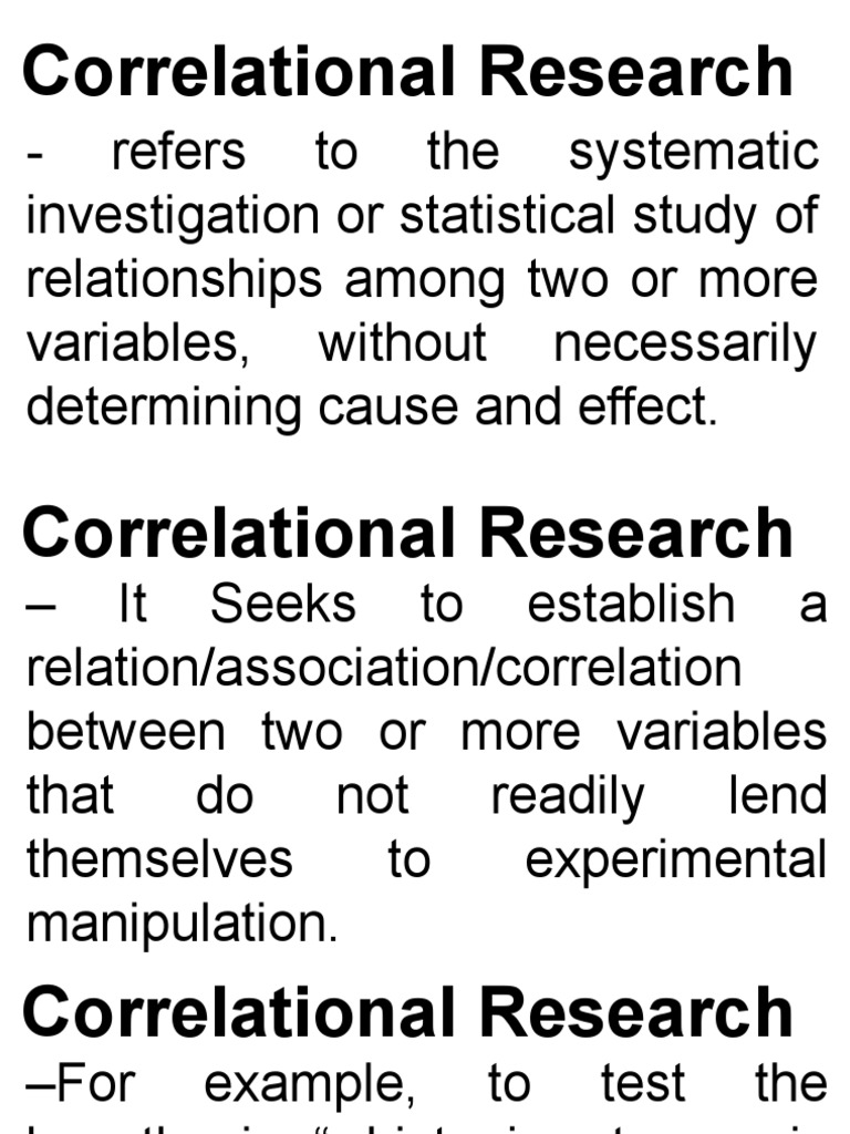 Correlational Research | PDF | Experiment | Statistics