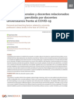 Factores Personales y Docentes Relacionados (Malaga España 2022)