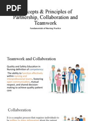 Concepts & Principles of Partnership, Collaboration and Teamworks