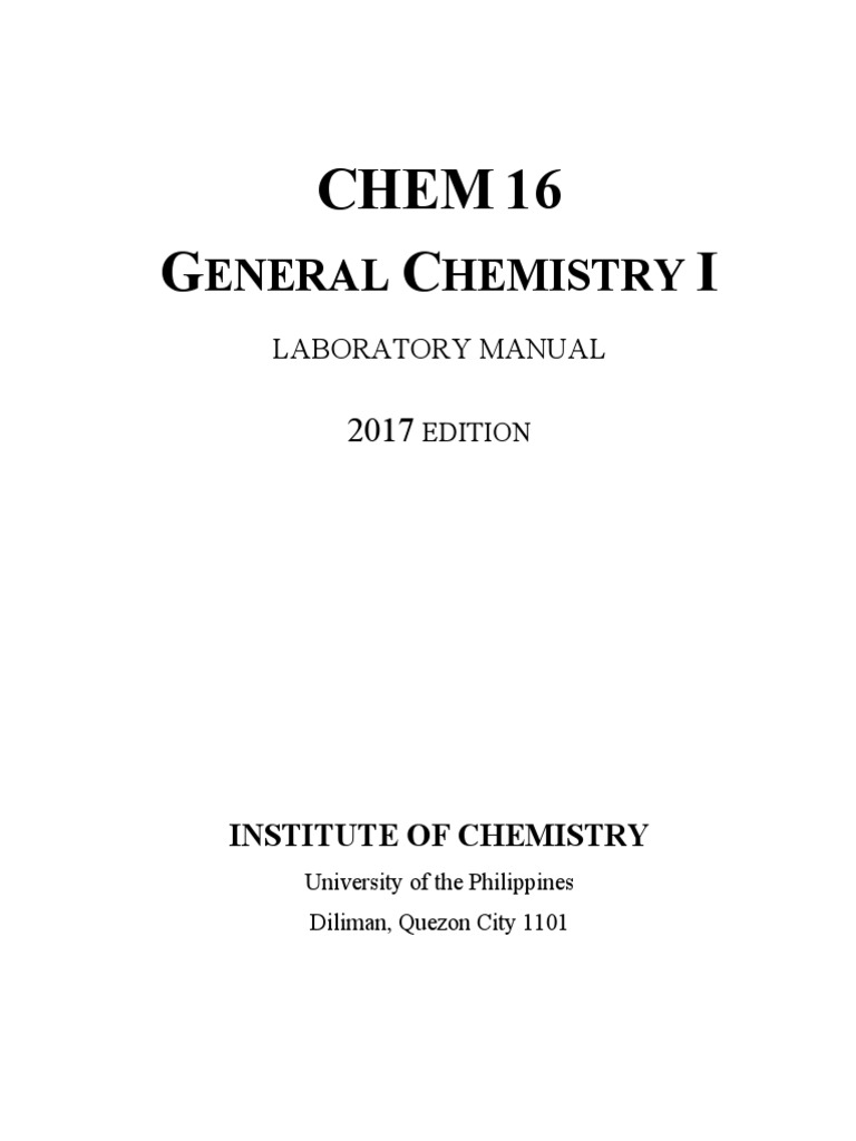 Chem 16 Gen Chem 1 PDF Precipitation (Chemistry) Chemical Compounds