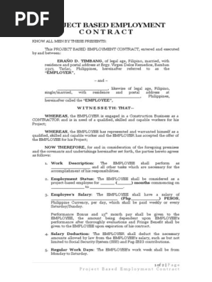 Employment Contract