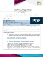 Activity Guide and Evaluation Rubric - Unit 1 - Task 1 - Introduction To The Didactics of Mathematics.