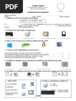 Examen Mensual de Computación 1° Grado | PDF