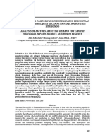 Analisis Faktor-Faktor Yang Mempengaruhi Permintaan Lele