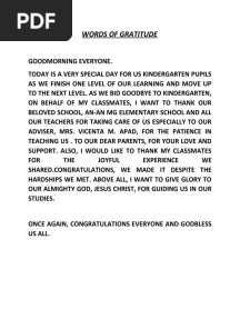 Words of Gratitude