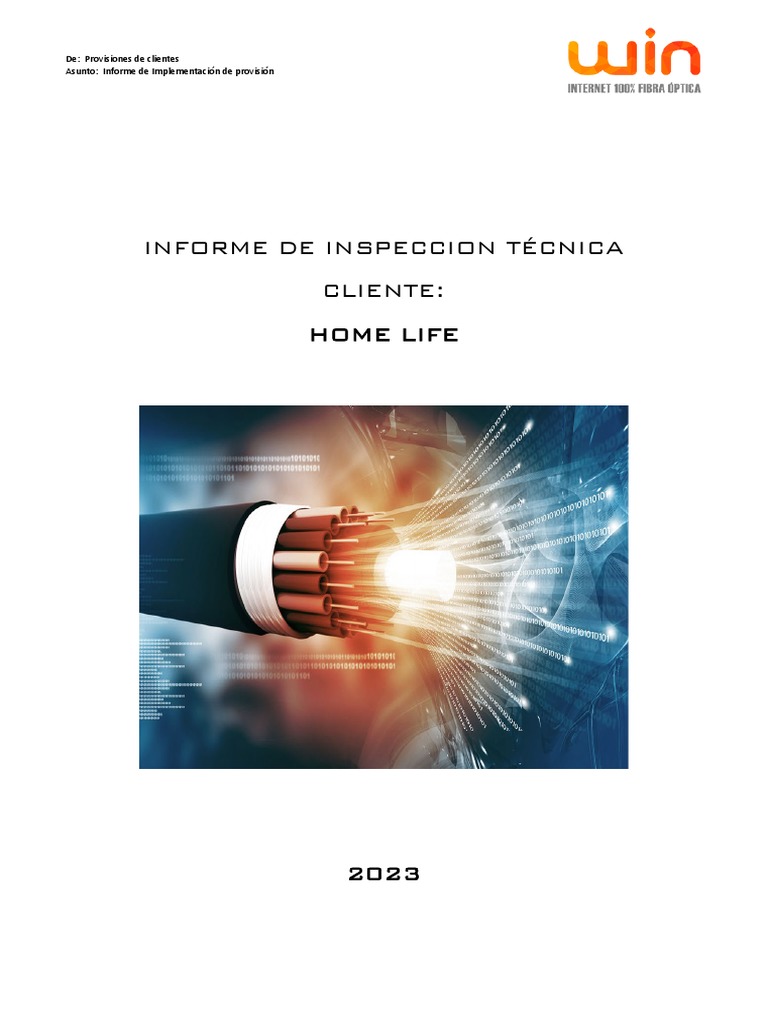 Informe Técnico de Provisión Home Life | PDF