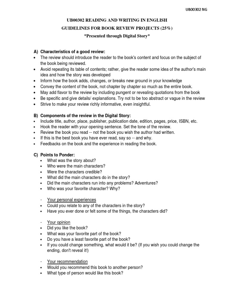 book-review-project-guidelines-pdf