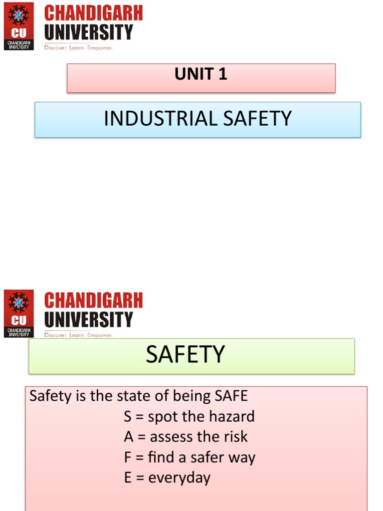 Industrial Safety PDF Occupational Safety And Health Safety