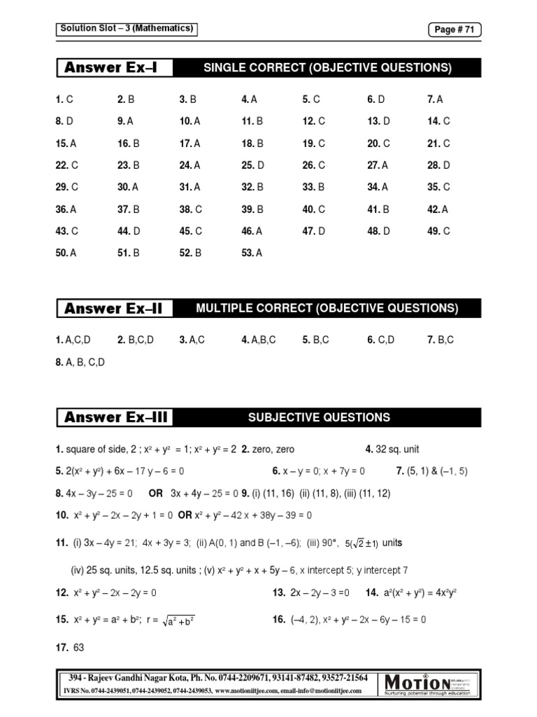 Answer Key Pdf